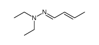 2-Butenal diethyl hydrazone Structure