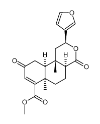 (2S)-2-(3-Furyl)-1,4,4aα,5,6,6a,9,10,10aα,10b-decahydro-6aα,10bβ-dimethyl-4,9-dioxo-2H-naphtho[2,1-c]pyran-7-carboxylic acid methyl ester Structure
