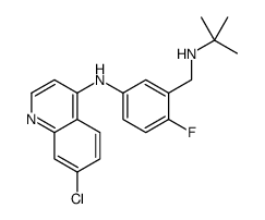 7-氯-N-[3-[[(1,1-二甲基乙基)氨基]甲基]-4-氟苯基]-4-喹啉胺结构式