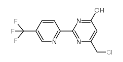 6-(氯甲基)-2-[5-(三氟甲基)-2-吡啶基]嘧啶-4-酮结构式
