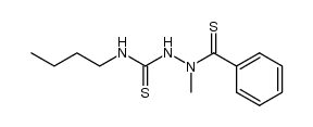 N-butyl-2-methyl-2-(phenylcarbonothioyl)hydrazinecarbothioamide结构式