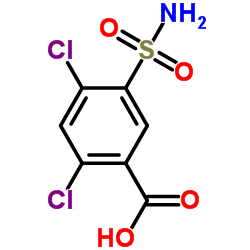 2,4-二氯-5-磺酰胺基苯甲酸结构式