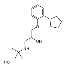 1-(tert-butylamino)-3-(2-cyclopentylphenoxy)propan-2-ol,hydrochloride Structure