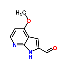 4-methoxy-1H-pyrrolo[2,3-b]pyridine-2-carbaldehyde Structure