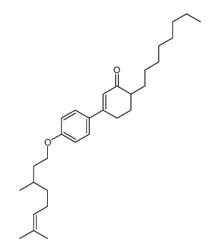 3-[4-(3,7-dimethyloct-6-enoxy)phenyl]-6-octylcyclohex-2-en-1-one Structure