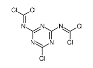 1,1-dichloro-N-[4-chloro-6-(dichloromethylideneamino)-1,3,5-triazin-2-yl]methanimine结构式