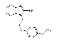 1-[2-(4-甲氧基苯氧基)-乙基]-1H-苯并咪唑-2-胺结构式