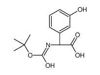 (2R)-2-(3-hydroxyphenyl)-2-[(2-methylpropan-2-yl)oxycarbonylamino]acetic acid结构式
