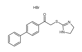 1-biphenyl-4-yl-2-(4,5-dihydro-1H-imidazol-2-ylsulfanyl)-ethanone, hydrobromide Structure