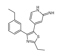 4-[2-ethyl-4-(3-ethylphenyl)-1,3-thiazol-5-yl]pyridin-2-amine Structure