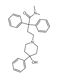 4-(4-hydroxy-4-phenyl-piperidin-1-yl)-N,N-dimethyl-2,2-diphenyl-butyramide结构式