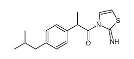 1-(2-imino-1,3-thiazol-3-yl)-2-[4-(2-methylpropyl)phenyl]propan-1-one Structure