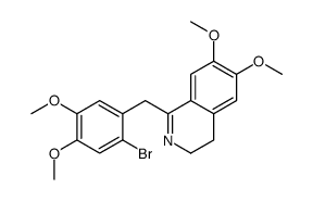 1-[(2-bromo-4,5-dimethoxyphenyl)methyl]-6,7-dimethoxy-3,4-dihydroisoquinoline结构式