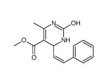 5-Pyrimidinecarboxylicacid,1,2,3,4-tetrahydro-6-methyl-2-oxo-4-(2-phenylethenyl)-,methylester(9CI) Structure