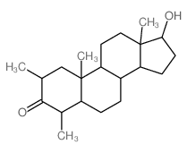 Androstan-3-one, 17-hydroxy-2,4-dimethyl-, (2.alpha.,4.alpha., 5.alpha.,17.beta.)- Structure