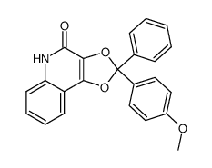 2-(4-Methoxyphenyl)-2-phenyl-1,3-dioxolo[4,5-c]quinolin-4(5H)-one结构式