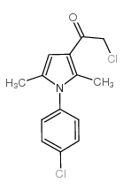 2-氯-1-[1-(4-氯苯基)-2,5-二甲基-1H-吡咯-3-基]-1-乙酮结构式