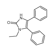 1-ethyl-4,5-diphenyl-1,3-dihydro-2H-imidazol-2-one结构式