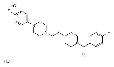 (4-fluorophenyl)-[4-[2-[4-(4-fluorophenyl)piperazin-1-yl]ethyl]piperidin-1-yl]methanone,dihydrochloride Structure
