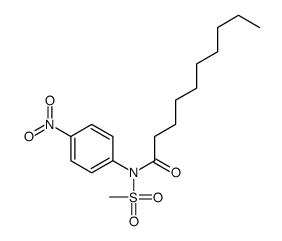 N-methylsulfonyl-N-(4-nitrophenyl)decanamide Structure