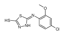5-(4-chloro-2-methoxyanilino)-3H-1,3,4-thiadiazole-2-thione Structure