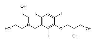 3-(3-{[Bis-(2-hydroxy-ethyl)-amino]-methyl}-2,4,6-triiodo-phenoxy)-propane-1,2-diol Structure
