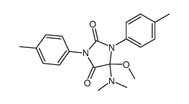 5-(Dimethylamino)-5-methoxy-1,3-di(p-tolyl)-2,4-imidazolidindion Structure
