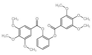 Benzoic acid,3,4,5-trimethoxy-, 1,1'-(1,2-phenylene) ester Structure