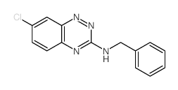 1,2,4-Benzotriazin-3-amine,7-chloro-N-(phenylmethyl)-结构式