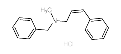 Benzenemethanamine,N-methyl-N-(3-phenyl-2-propen-1-yl)-, hydrochloride (1:1) Structure