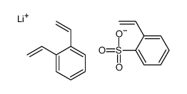 乙烯苯磺酸锂与二乙烯苯的聚合物结构式