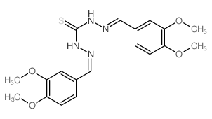 Carbonothioicdihydrazide, bis[(3,4-dimethoxyphenyl)methylene]- (9CI)结构式