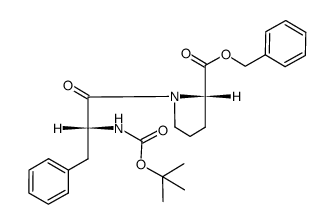 (S)-benzyl 1-((R)-2-(tert-butoxycarbonylamino)-3-phenylpropanoyl)pyrrolidine-2-carboxylate Structure