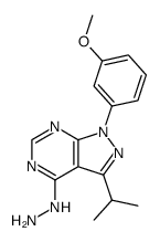 4-hydrazino-3-isopropyl-1-(3-methoxyphenyl)-1H-pyrazolo[3,4-d]pyrimidine结构式