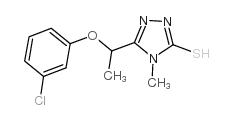5-[1-(3-氯苯氧基)乙基]-4-甲基-4H-1,2,4-噻唑-3-硫醇结构式