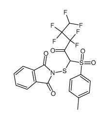 3,3,4,4,5,5-hexafluoro-1-(p-tolylsulfonyl)-1-phthalimidothiopentane-2-on Structure