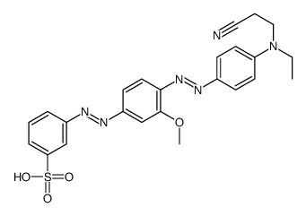 m-[[4-[[4-[(2-cyanoethyl)ethylamino]phenyl]azo]-3-methoxyphenyl]azo]benzenesulphonic acid结构式