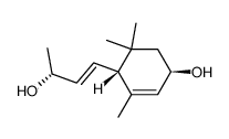 (3R,6R,7E,9R)-3,9-dihydroxy-4,7-megastigmadiene结构式