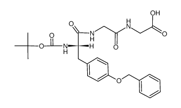 tert-Butoxycarbonyl-O-benzyl-L-tyrosyl-glycyl-glycin Structure