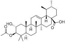 3-乙酰氧基科罗索酸结构式