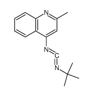 N-tert-butyl-N-(2-methylquinolin-4-yl)methanediimine结构式