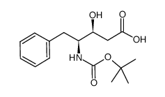 BOC-(3S,4S)-4-氨基-3-羟基-5-苯基戊酸结构式