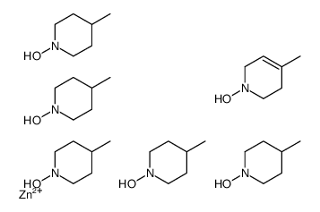 zinc,1-hydroxy-4-methyl-3,6-dihydro-2H-pyridine,1-hydroxy-4-methylpiperidine Structure