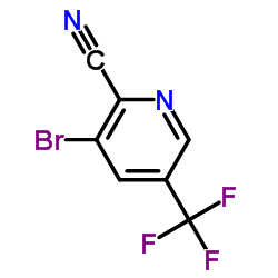 3-溴-5-三氟甲基-2-吡啶甲腈结构式