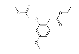 ethyl 2-(2-(2-ethoxy-2-oxoethoxy)-4-methoxyphenyl)acetate Structure