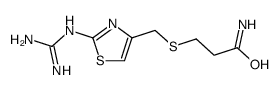 3-[[[2-[(Aminoiminomethyl)amino]-4-thiazolyl]methyl]thio]propanamide structure