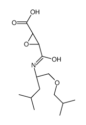 (2S,3S)-3-[[(2S)-4-methyl-1-(2-methylpropoxy)pentan-2-yl]carbamoyl]oxirane-2-carboxylic acid结构式