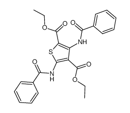 2,4-Bis(benzoylamino)-3,5-thiophendicarbonsaeure-diethylester结构式