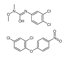 2,4-dichloro-1-(4-nitrophenoxy)benzene,3-(3,4-dichlorophenyl)-1-methoxy-1-methylurea结构式