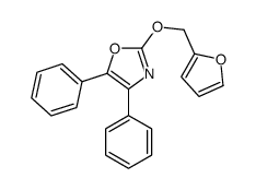 2-(furan-2-ylmethoxy)-4,5-diphenyl-1,3-oxazole结构式